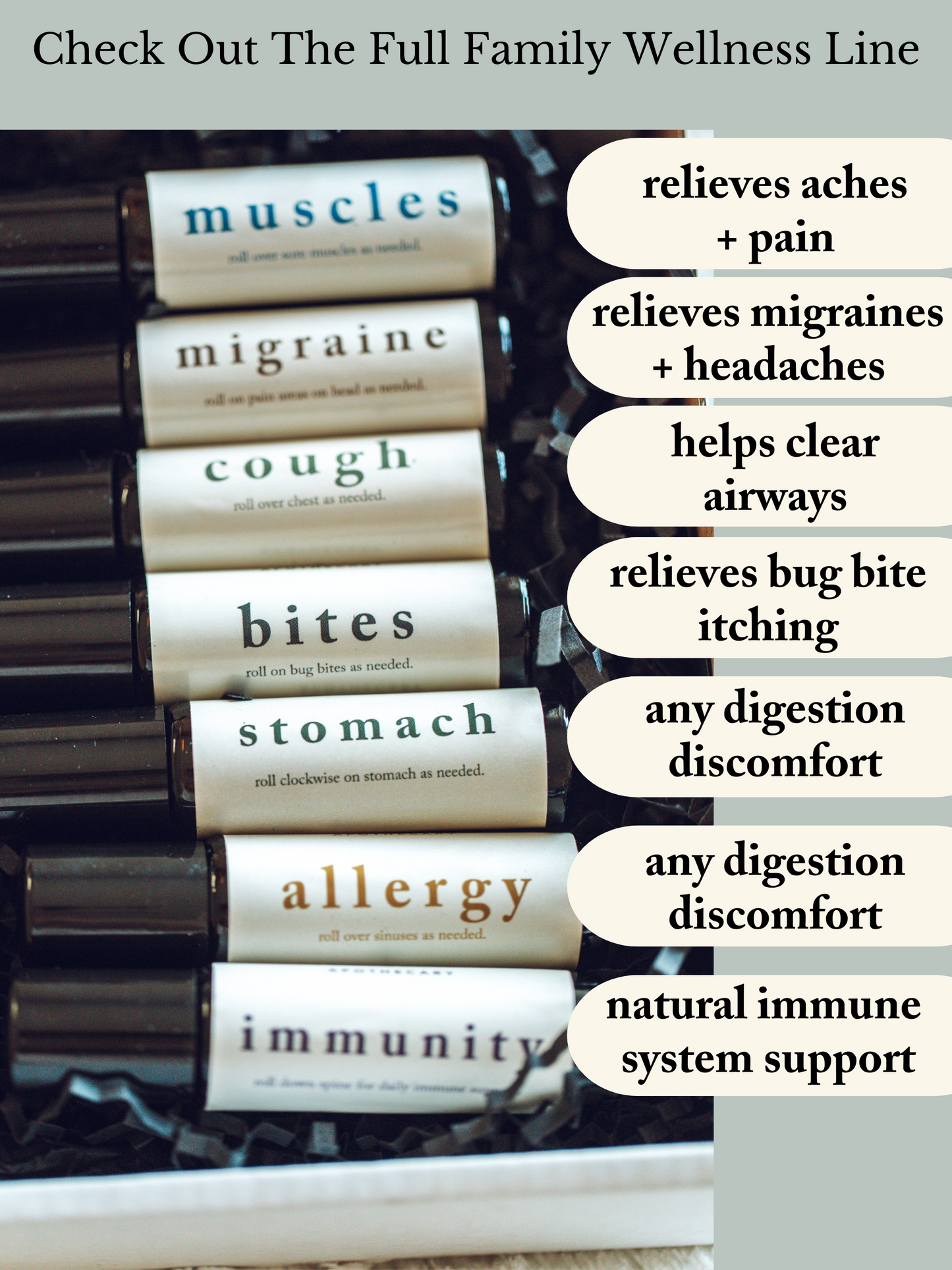Migraine Essential Oil Roll-On 10 ml | Migraine Essential Oil Blends | Headache Roll On | Aromatherapy | Migraine Roller | Tension Roll On