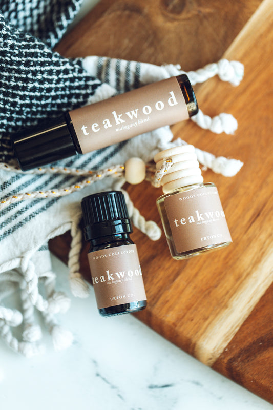 Teakwood - A Mahogany Essential Oil Blend | Pure, Toxin-Free Alternative to Mahogany Teakwood | Aromatherapy & Home Scent | Oil to Diffuse